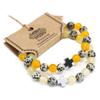 Couple Bracelets 2-Pack Dalmatian Jasper Yellow Agate