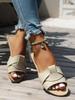 Women's 2023 Trendy Flat Bottom Cross-Strap Sandals - Indoor/Outdoor