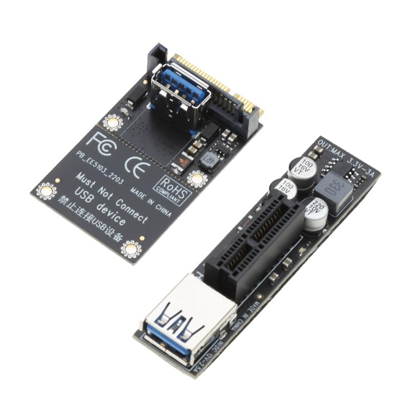 Graphics Cards Connector MINI PCI-E to PCI-E X1 Card Extension Port Adapter Riser Card with 30cm USB 3.0 Cable Durable