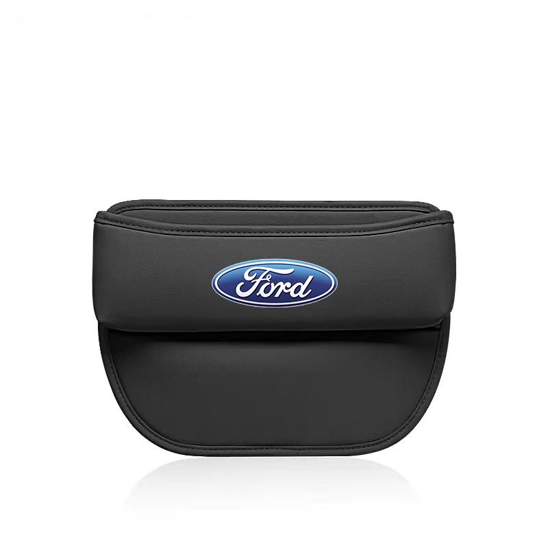 

New 2026 Car Sticker Auto Seat Gap Storage Box Leather Car Seat Organizer Holder for Fords 2 3 4 5 MK 2 6 7 Ranger Fiesta Kuga M чёрный