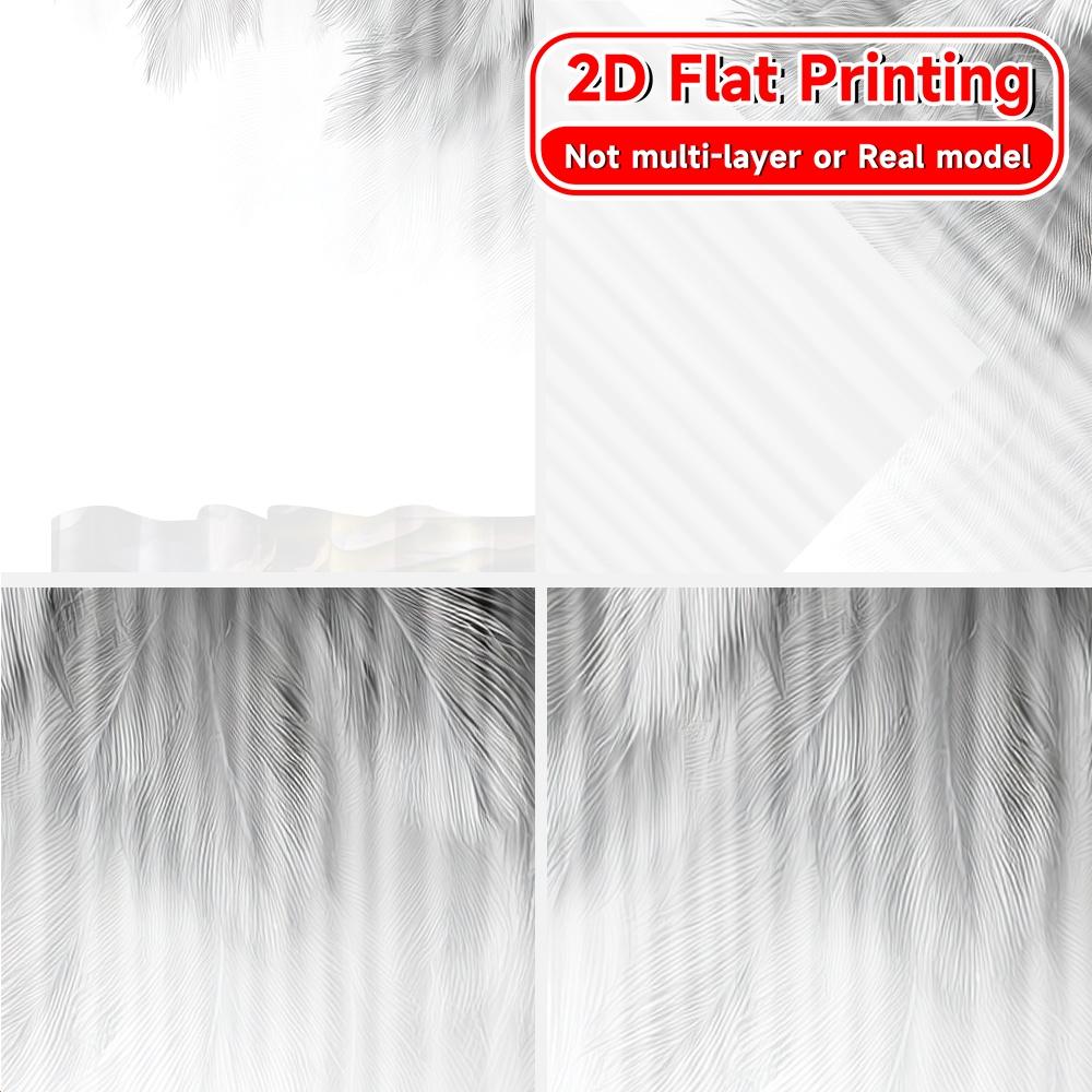 2D FLAT PRINTING 2pcs Curtains (Without Rod) Elegant Feather Design Curtains April Fools is Day holiday curtains Durable