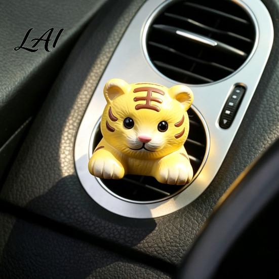 Essential Oil Diffuser for Car Cute Vent Clip Lying Cat/Tiger/Panda/Rabbit Air Freshener Holder SUV Clip Truck Interior Dashboard Decor with