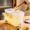 Beverage Dispenser with Tap Leak Proof Plastic Cold Drink Container with Spigot Large Capacity Pitcher for Refrigerator