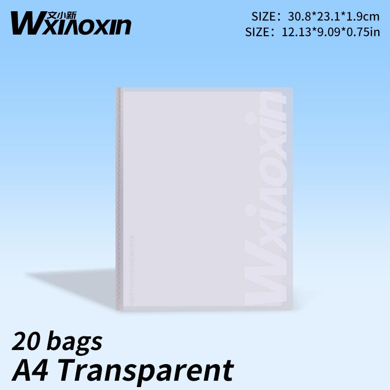 

A4 Clear File Folder 20-100 Pages Large Capacity Multifunctional Document Organizer Desktop Storage Premium Durable