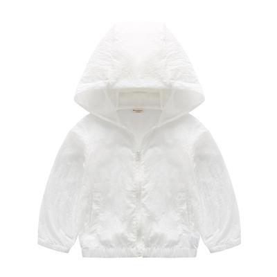 Meanbear Boys' and Girls' Thin Coat Hooded Zipper Breathable Sunscreen