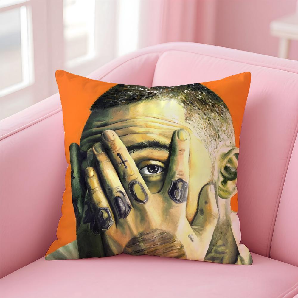 singer Mac MillerM Cushion Cover Pillowcase Short Plush Invisible zipper Room Sofa Cushion Cover 30X30cm