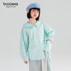 Taoding Girls' Korean Style Long Sleeve Doll Collar Shirt