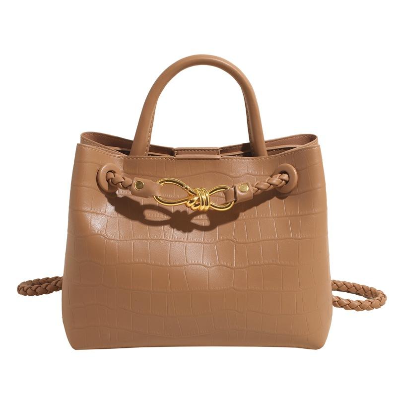 Retro Handtasche mit neuem Steinmuster, große Kapazität, leichter Luxus, Umhängetasche, Damenmode, vielseitige Schultertasche