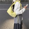 Solid Color Nylon Crossbody Bag Korean Style Canvas Dumpling Bag Pleated Shoulder Bag  Streetwear