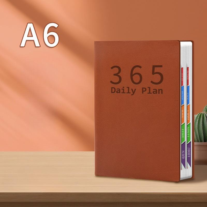 Daily Schedule Work Efficiency Self Discipline Check in Notes коричневый