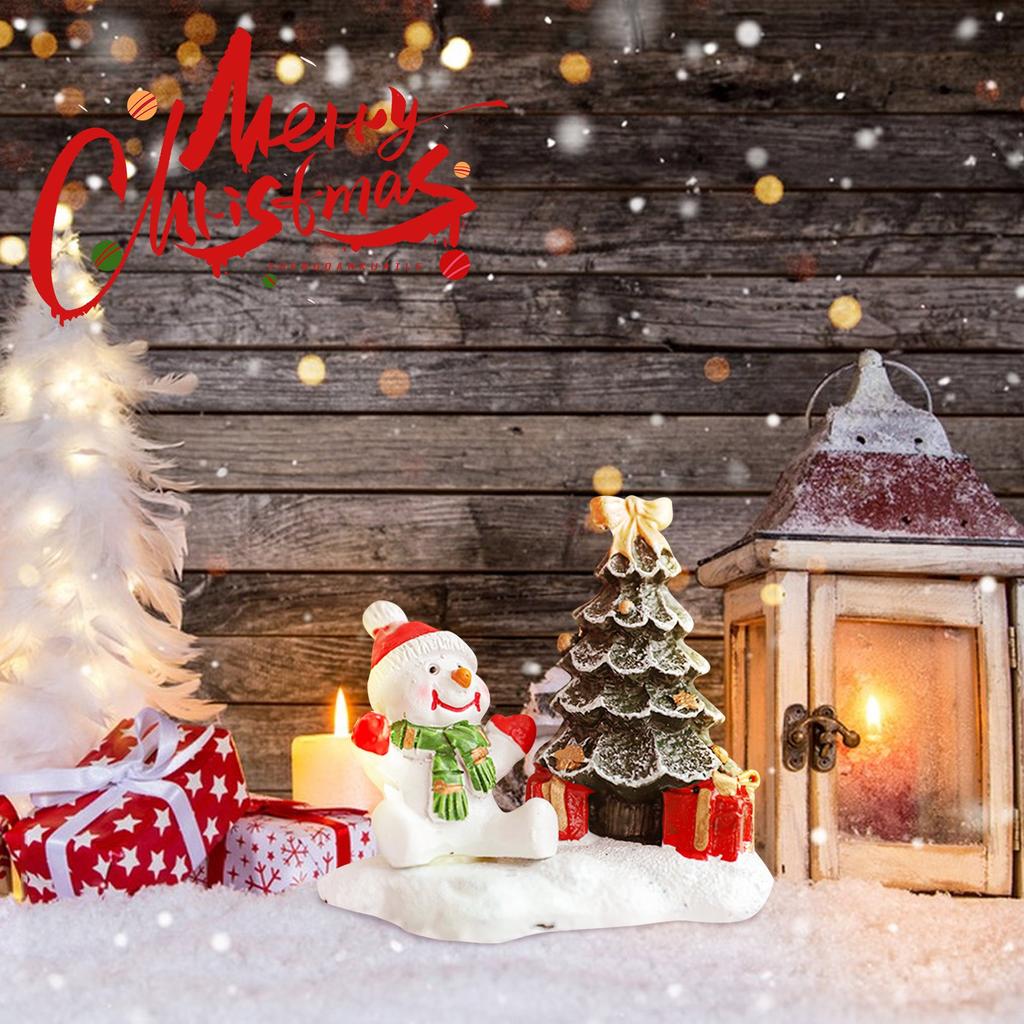 Weihnachtsornamente Harz Tischornamente Weihnachtsbaum Elch Iglu Bemalte Ornamente