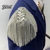 Fringe Shoulder Brooch 1/2Pcs Rhinestone Tassel Epaulet Men Women Uniforms
