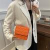 Fashionable Casual Small Square Shoulder Bag For Women In Black White Green Orange