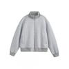 Unisex Retro Stand Collar Zip-Up Jacket Lightweight Casual Outerwear Fall