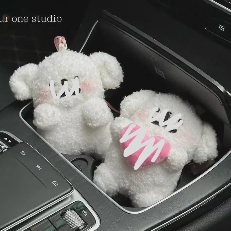 Rozkošná plyšová klíčenka štěně - Plyšový přívěsek psa, Perfektní dárek k narozeninám