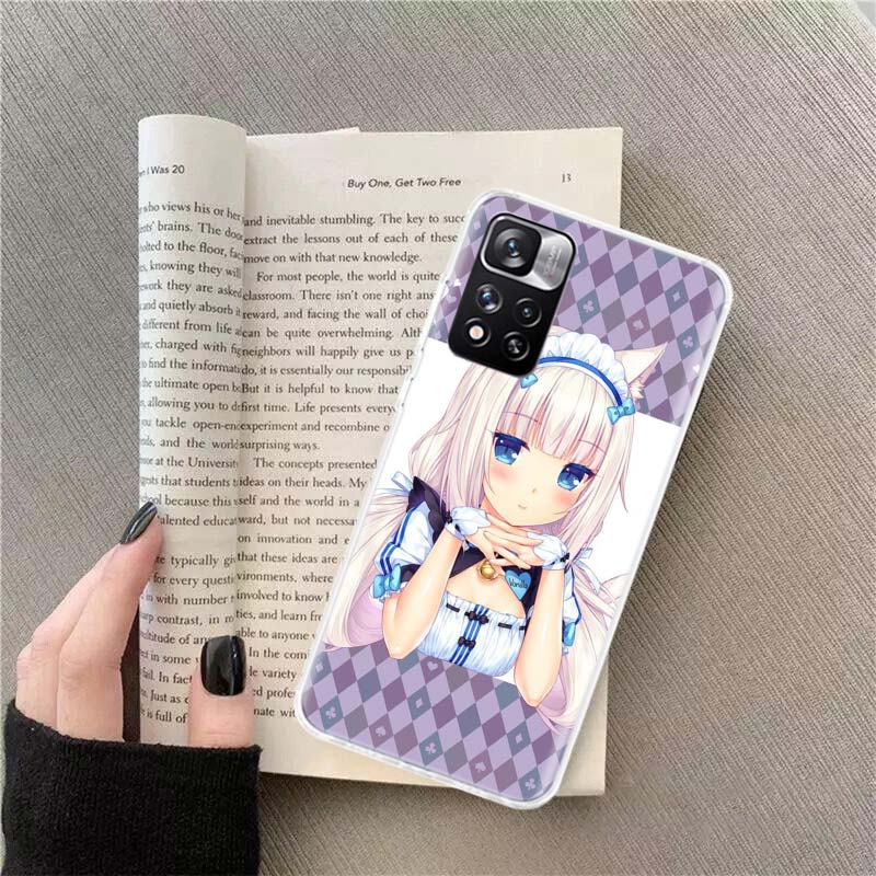 Vanilla Nekopara Anime Phone Case For Xiaomi Poco X4 F4 GT X3 NFC X5 X6 X7 Pro 5G M5 M5S M3 F5 Mi F6 F3 F2 F1 Cover Coque Fundas