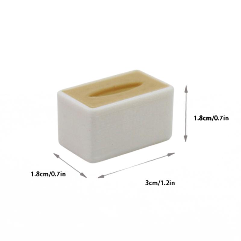 1/12 Dollhouse Simulation Mini Tissue Storage Box Model Dollhouse Paper Box Home Decoration Micro Scene Construction Props