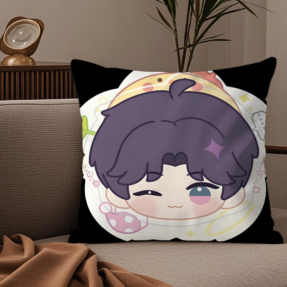 Cartoon Love And Deepspace Sylus Pillow Case Silky Elegant Comfort Sofa Bed Invisible Zipper