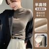 3 Autumn and winter bottoming shirt, long-sleeved top, semi-turtleneck design sense, new style, high-end sense inside, can be worn outside