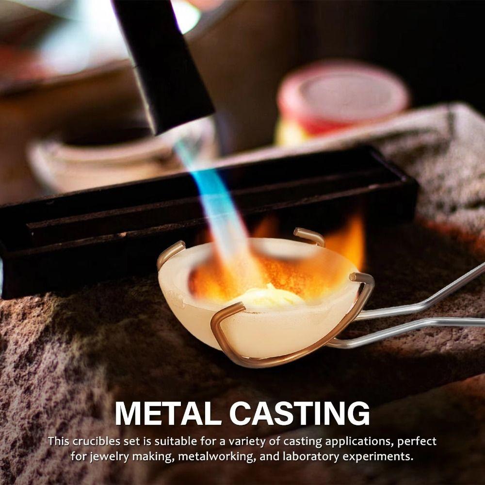 Stainless Steel Quartz Bowl Holder Clamp High Temp Resistant Melting Casting Pliers DIY Handcraft