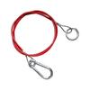 Trailer Tow Cable Replacement, Red Coated Steel Breakaway Line with Looped Eye Ends for Trailer Hardware Service Use