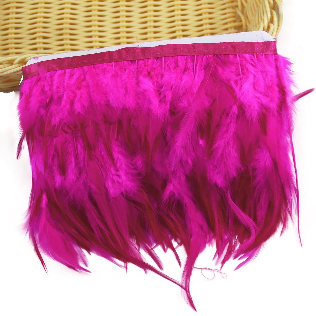 Feather1/5/10 Meter Rooster Chicken Feather Trims 4-6 Inch Natural Feathers for DIY Crafts Costume Clothing Hat Mask Making
