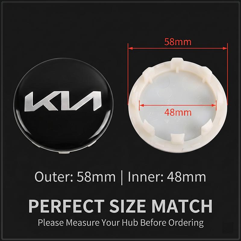 4Pcs 58MM Car Wheel Hub Cap Emblem Replacement Styling For Kia Rio 3 K2 Ceed Cerato K3 Sportage 4 Picanto K5 Optima Sorento Forte Stinger
