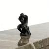 Thinker Ornaments 3D Printed Nordic Style Statue Compact Modern Art Figurine Sharp Edges Desktop Bookshelf Sculpture