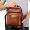 New Men's Leather Messenger Bag Mini Shoulder Bag 8-inch Trendy Men's Bag Retro First Layer Cowhide Handbag