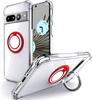 Custodia morbida antiurto con supporto ad anello per Google Pixel 9 Pro XL 8A 8 Pro 7Pro 7A 6A Custodia posteriore in silicone trasparente