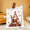 1 Stück Cartoon Weihnachtsmann Bedruckte Flanelldecke Sofa Nickerchen Freizeitdecke Weich und Bequem Mehrere Größen Maschinenwaschbar
