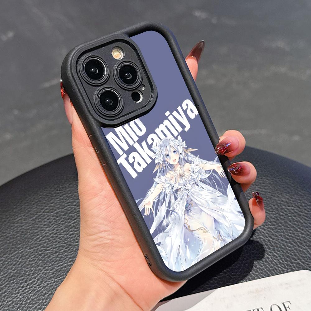 Date a Live Mio Takamiya Thicken TPU Mobile Phone Case for iPhone 17 16 15 14 13 12 11 Air Pro Max Plus Colorful Cover