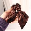 Solid Color Velvet Bow Scrunchies Sweet Large Hair Ropes Women Hair Scrunchies  Hair Rubber Bands