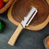 Vegetable Peeler with Wooden Handle 3-in-1 Fruit Peeler Scallion Shredder And Bottle Opener Efficient Kitchen Tool