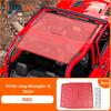 Red Sunshade Mesh Soft Top Blocks UV Cover for 18+ Jeep Wrangler JL Accessories