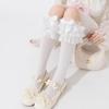 Kawaii Lolita Spitze Wadenstrümpfe Mehrlagige Schleife Baumwolle JK Japanische Lange Strümpfe Vintage Gotische Palast Cosplay Zubehör