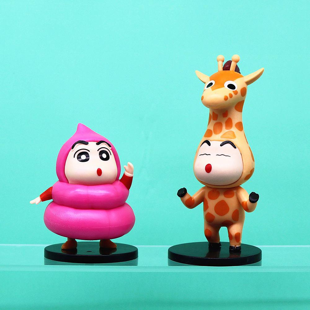 Fun Crayon Shin Chan Frog Tiger Cow Giraffe Shaped Animal Theme Model For Collectors