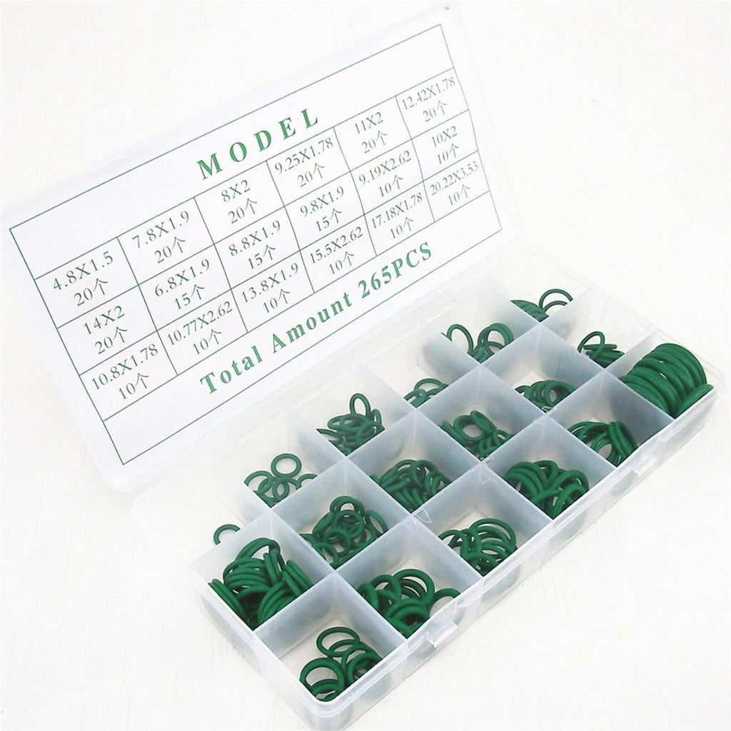 265Pcs 18 Sizes HNBR Car Auto A/C System Air Conditioning O Ring Seals Set Tools