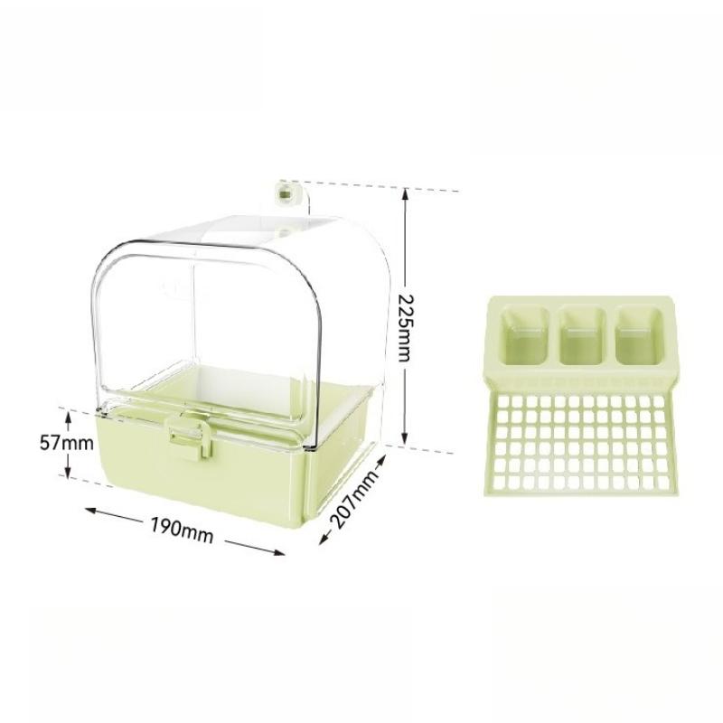 

Bird Cages with Tray for Parrot Bathroom Parrot House Bed Birds Nest Bird Feeding Breeding Container Bird Supplies Bathroom зелёный