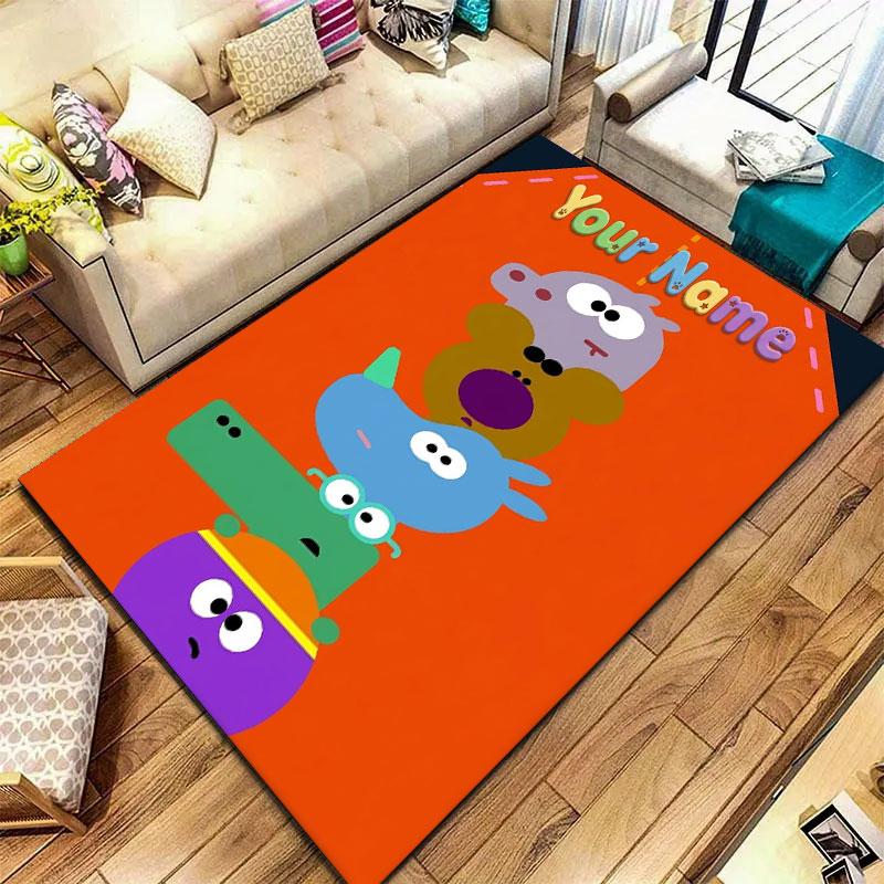Hey Duggee Custom Name Carpet Rug for Living Room Bedroom Home Sofa Decoration,Kids play Non-slip Floor Mat