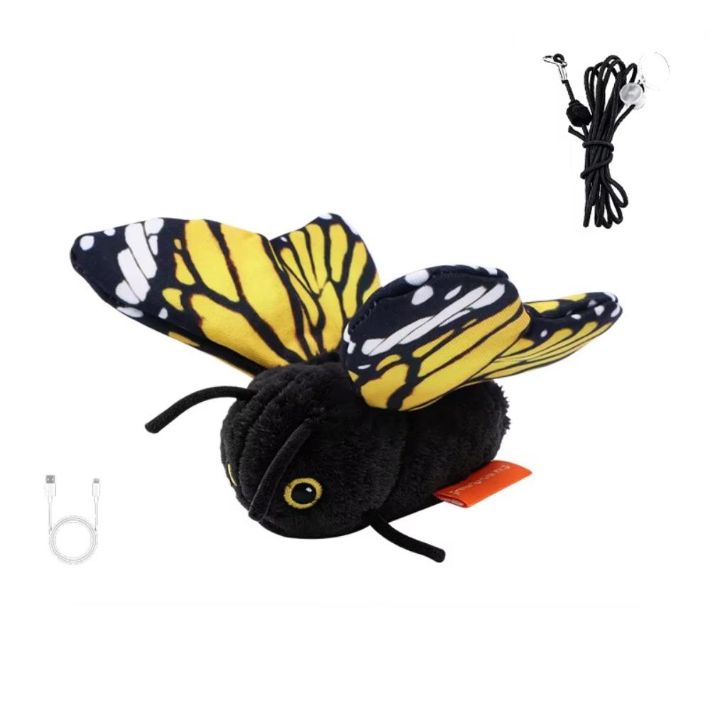 Multiple Modes Butterfly Cat Teaser Hanging Elastic String Feline Toy Kittens