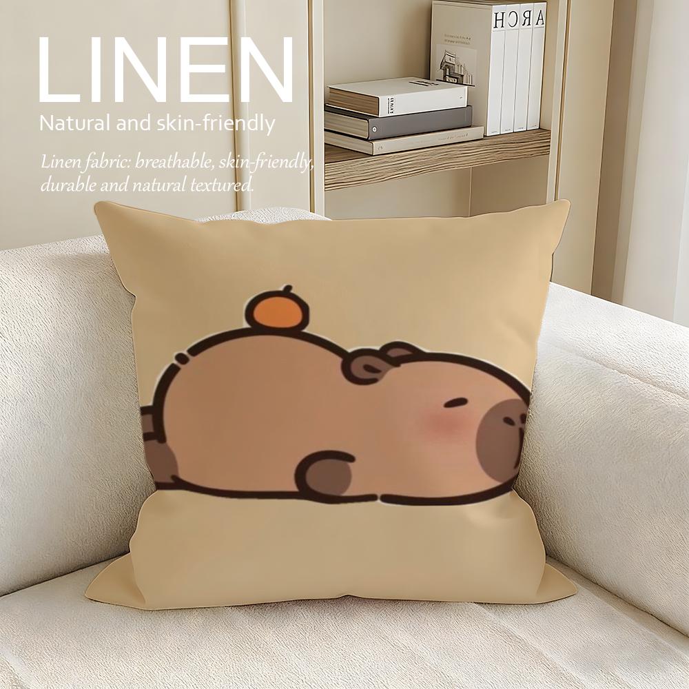 

Animal Capybara Cushion Cover Pillowcase Set Pcs x x Breathable Washable Sofa Cushion Cover 30X30cm