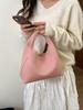 Soft Leather Bucket Bag for Women Korean Style Solid Color Commute Crossbody Bags Simple Commuting PU Handbag with Pouch