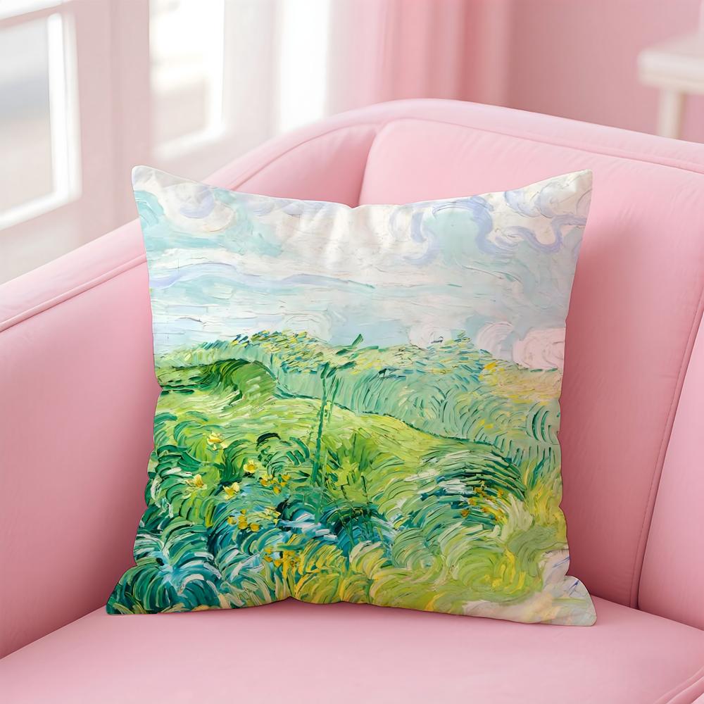 V-Van G-GoghS Cushion Cover Comfortable Reversible Pillow Cover Ideal for Car Sofa Bedroom & Beyond