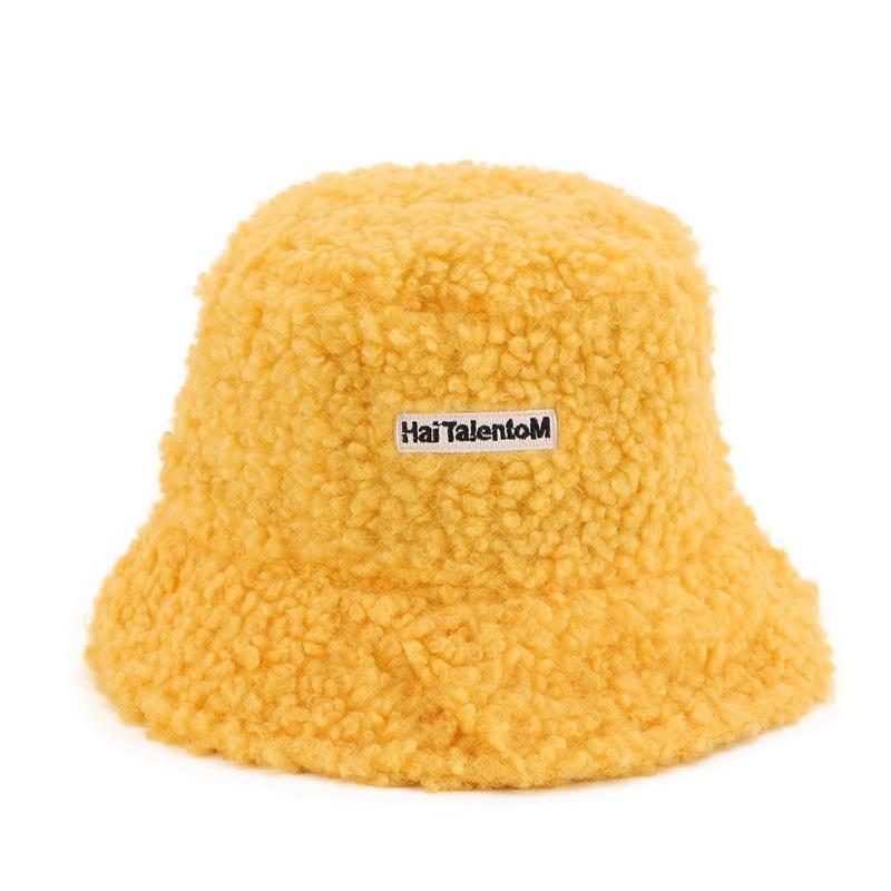 Women Warm Caps Embroidered Letters Outdoor Windproof Fashion Autumn Fisherman Cap Bucket Hat