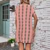 Women's Spring and Summer New Holiday Leisure Fashion Printing Bat Sleeve Round Neck Loose Dresses