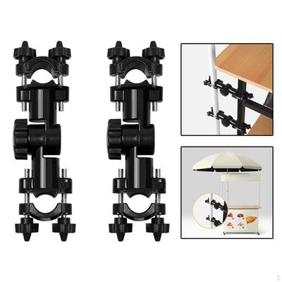 Umbrella Holder Clips Shades Secure Clamps Adjustable Position Pole Bracket Bleacher Balcony Degree