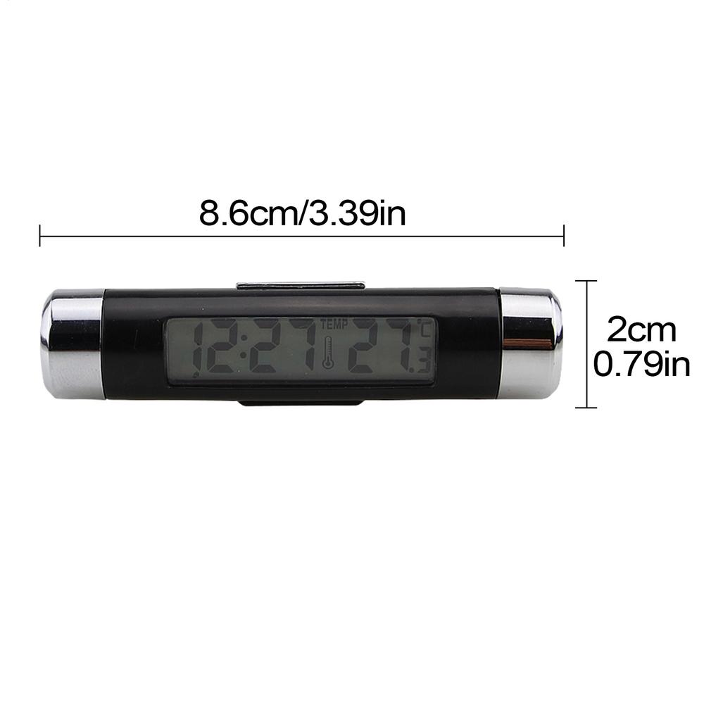 

Dashboard Clock Automotive Air Outlet Watch Multifunctional 2-in-1 Car Clocks And Temperature Gauge For Dashboard With Blue
