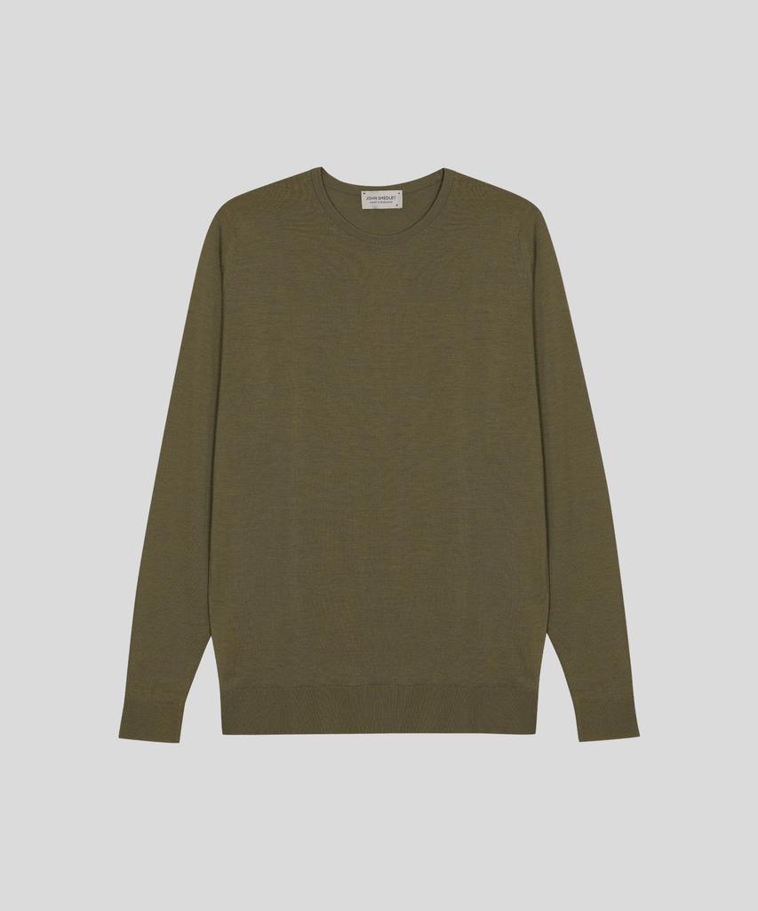 JOHN SMEDLEY Lundy Extra Fine Merino Wool Standard Fit Crew Neck Pullover Seasonal 10 Colors (A Type)