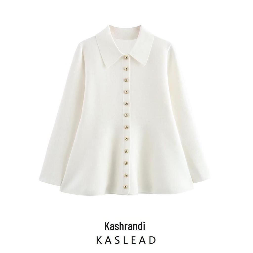 2025 Spring Women's European & American Style Fashion Knit Coat with Short Skirt Hem